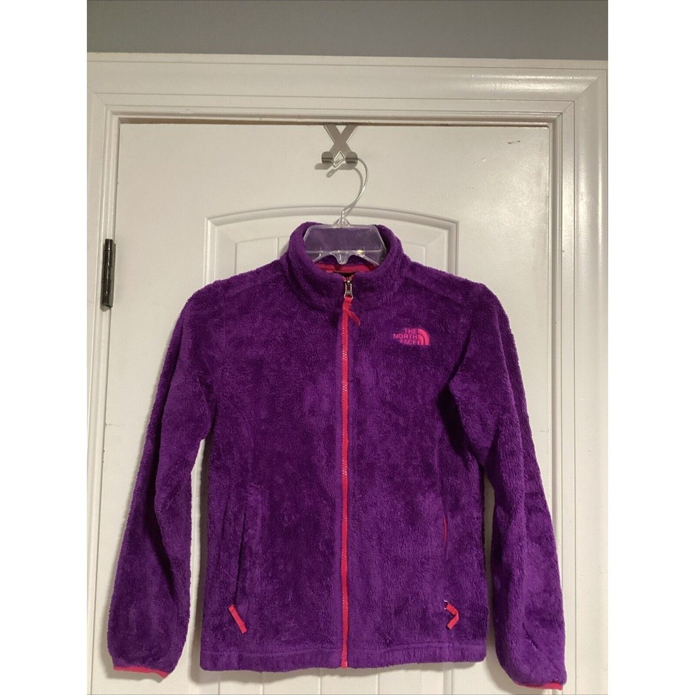 The North Face girls Medium 10/12Fleece Purple/Pink jacket Coat EUC